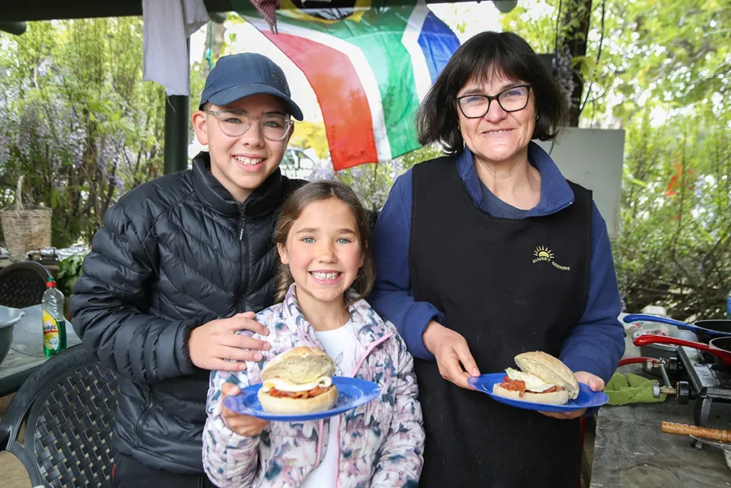 Egg and Bacon rolls at the Market